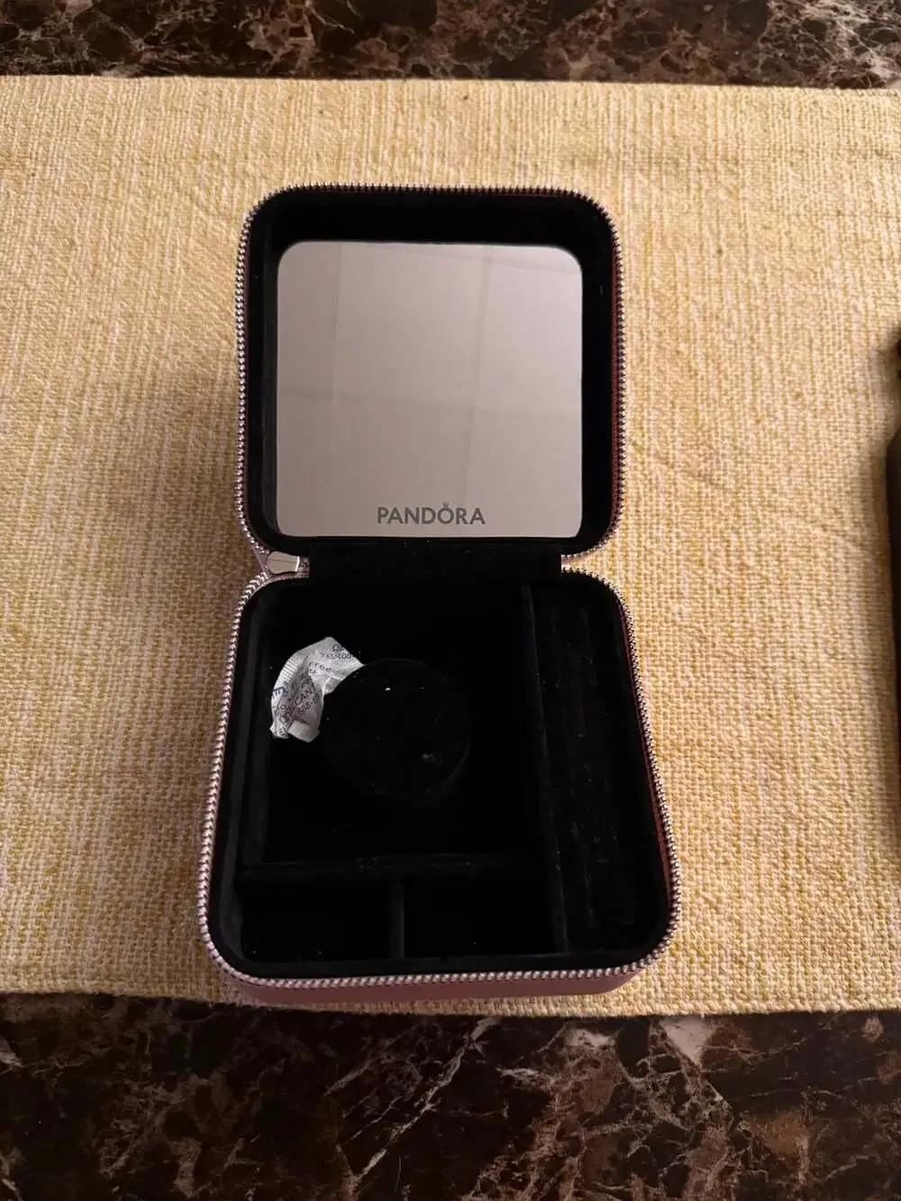 Pandora pink saffiano